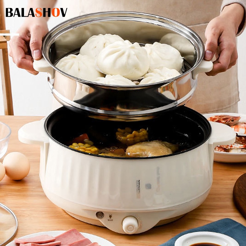 220vマルチクッカーシングル/ダブルレイヤー電気ポット1- - Crepe Pan Nonstick のレビューと価格