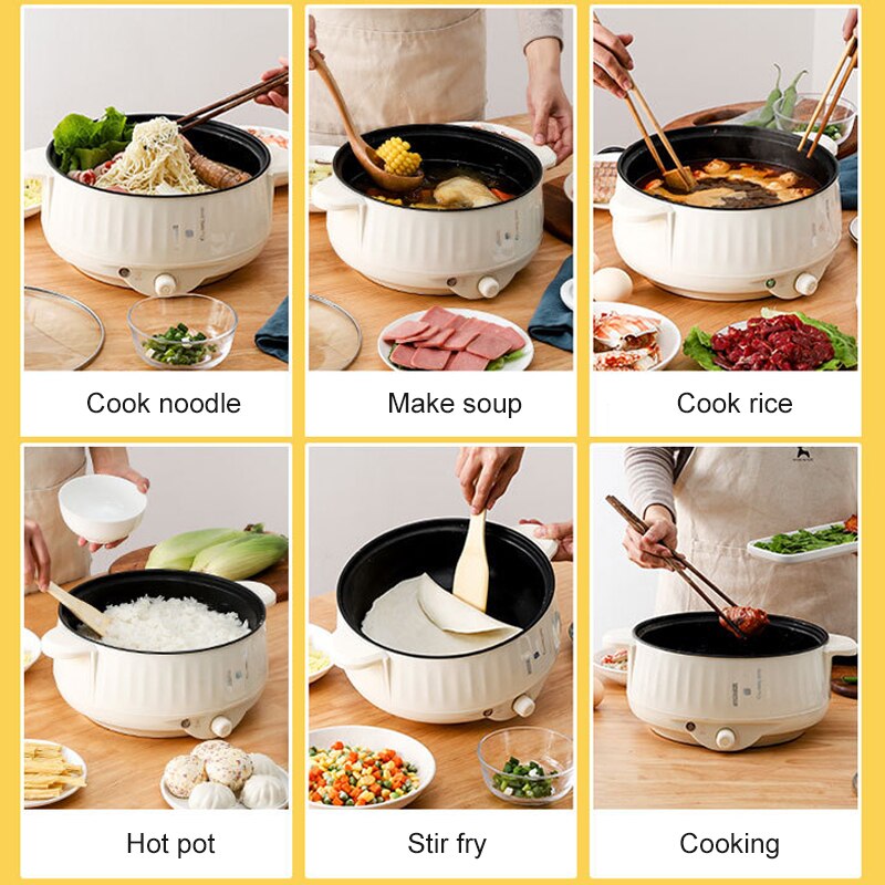 220vマルチクッカーシングル/ダブルレイヤー電気ポット1- - Crepe Pan Nonstick のレビューと価格