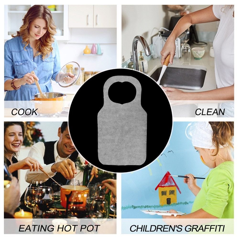 10 ピース/バッグポータブルハートプリント使い捨てエプロン - Home Cooking Oil Disposal のレビューと価格