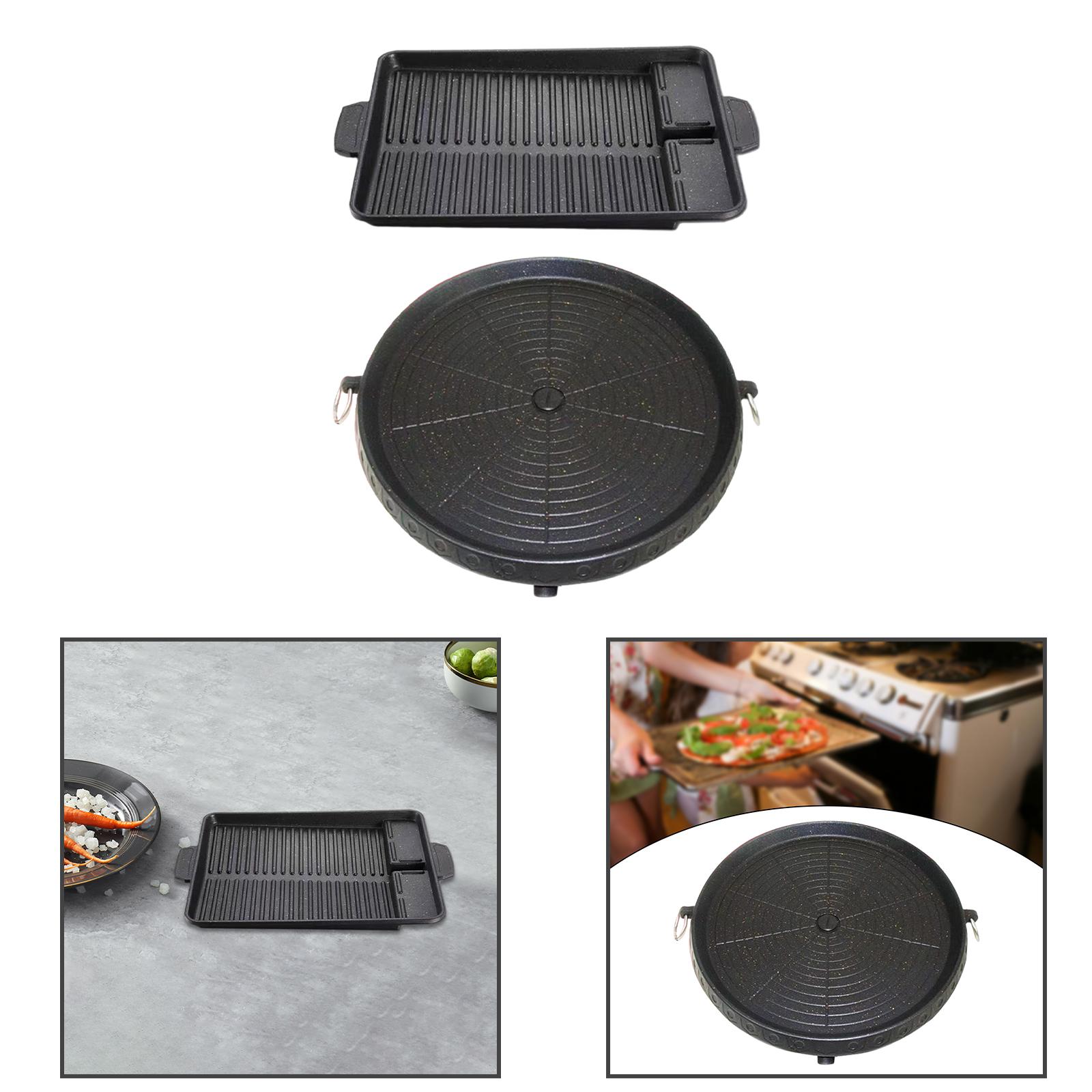 ハンドル付きノンスティックバーベキュープレート、アルミニウム - Crepe Pan Nonstick のレビューと価格