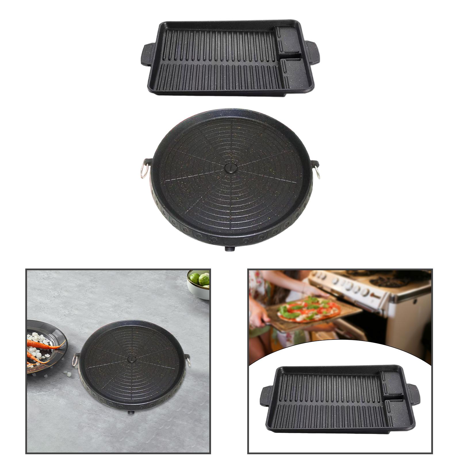 ハンドル付きノンスティックバーベキュープレート、アルミニウム - Crepe Pan Nonstick のレビューと価格