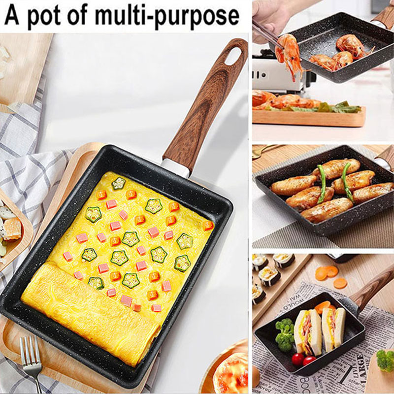 卵焼き日本オムレツパンテフロン加工卵パンスキレット長方形卵パ - Crepe Pan Nonstick のレビューと価格