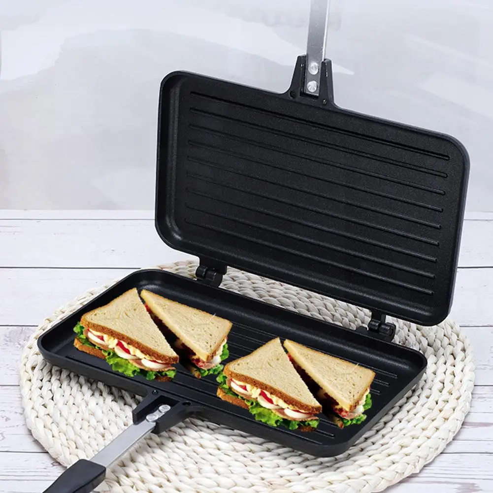 両面フライパンノンスティックサンドイッチメーカーワッフルパン - Crepe Pan Nonstick のレビューと価格