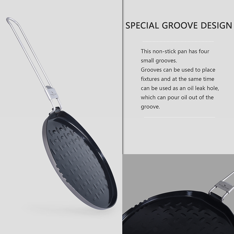 折りたたみハンドル付きの再利用可能な登山用チタン鍋屋外キャン - Crepe Pan Nonstick のレビューと価格