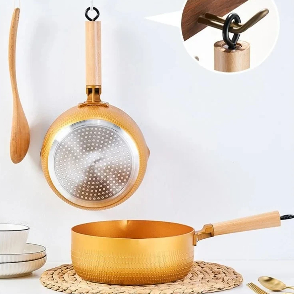 18/20/24cm ゴールドスープポット 日本風雪鍋 ノン - Crepe Pan Nonstick のレビューと価格